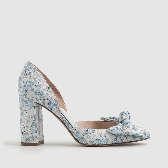 NWB J.Crew Collection in Liberty Misti Valeria Bow Bell d’Orsay Pumps Size 6 - Picture 8 of 9